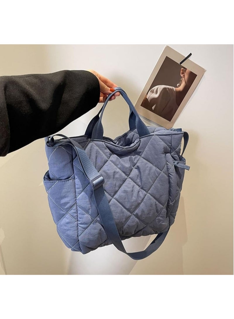 Tote Bag Canvas Waterproof-Crossbody & Shoulder Bag Multi Pockets & Functional Bag - Perfect For Shopping, Travel, Work,College, Students & Everyday Use. - Image 2
